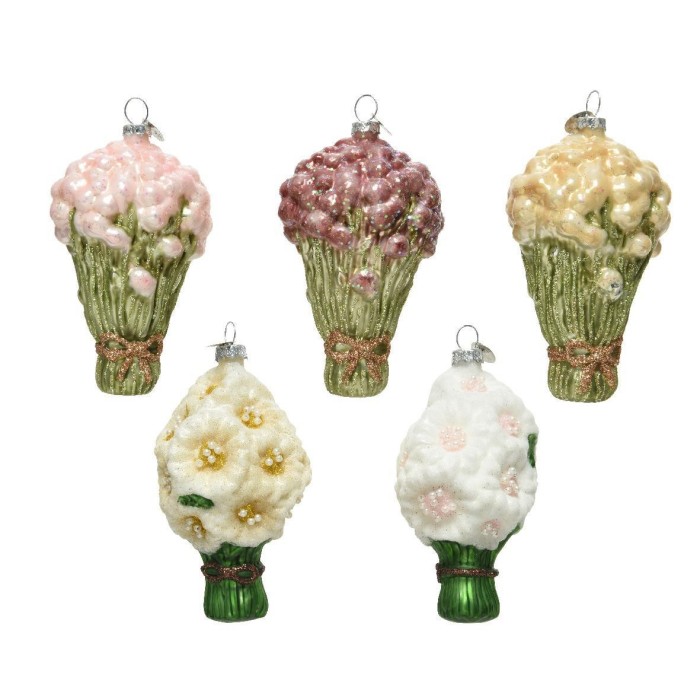 PENDENTE VETRO FLOWERS GLITTER
